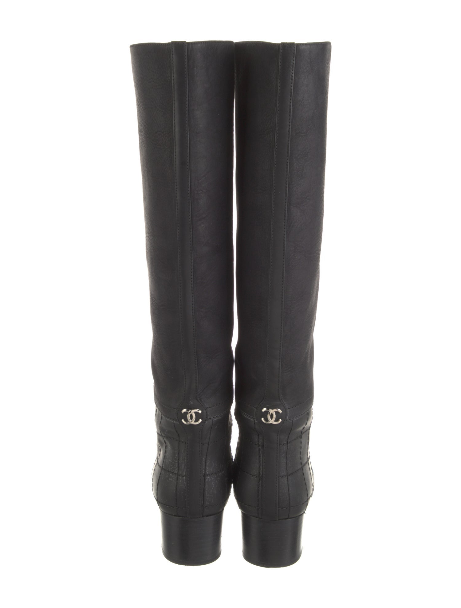 Chanel 2013 Interlocking CC Logo Riding Boots